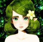  1girl green_eyes green_hair kokiri ocarina_of_time pointy_ears saria the_legend_of_zelda 