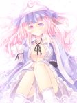  1girl ai_takurou alternate_hair_length alternate_hairstyle breasts flower hair_flower hair_ornament hat long_hair pink_eyes pink_hair saigyouji_yuyuko smile solo touhou triangular_headpiece 