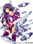  1girl dobunezumi gloves long_hair original purple_hair solo thigh-highs violet_eyes 