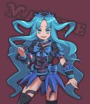  1girl alternate_costume blue_eyes blue_hair corruption cure_marine dark_persona heartcatch_precure! jewelry kuroshin kurumi_erika long_hair magical_girl precure solo 