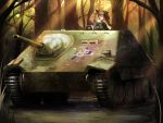  girls_und_panzer jagdpanzer_38(t) kadotani_anzu long_hair military military_vehicle tagme tank twintails vehicle 