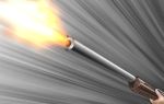  blurry firing gun lowres muzzle_flash original shingyouji_tatsuya weapon 