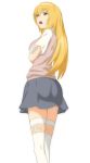  +_+ blonde_hair highres jack-barro long_hair school_uniform shokuhou_misaki skirt thigh-highs to_aru_kagaku_no_railgun to_aru_majutsu_no_index yellow_eyes 