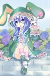  1girl animal_hood blue_eyes blue_hair coat date_a_live hand_puppet hood puppet rabbit stuffed_animal stuffed_bunny stuffed_toy yoshino_(date_a_live) 