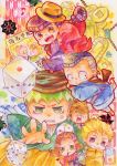  chibi colored_pencil_(medium) dice higashikata_jousuke hirose_kouichi jojo_no_kimyou_na_bouken joseph_joestar killer_queen kira_yoshikage kishibe_rohan mimikuso nijimura_okuyasu photo_(object) pompadour stand_(jojo) sugimoto_reimi traditional_media watercolor_(medium) 