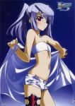  1girl :&lt; absurdres eyepatch grey_hair highres holster huge_filesize infinite_stratos kurashima_tomoyasu laura_bodewig red_eyes scan short_shorts shorts tagme thigh_holster towel tubetop 