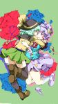  2girls blush boots flower hairband hat heart heart_of_string holding incest incoming_kiss iroyopon komeiji_koishi komeiji_satori legs multiple_girls rose short_hair siblings sisters skirt slippers socks surprised thigh-highs third_eye touhou wide_sleeves yuri zettai_ryouiki 