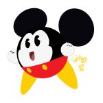 animal_ears chamba disney fusion gloves kirby kirby_(series) mickey_mouse mouse_ears signature solo white_gloves 