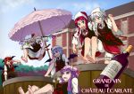  6+girls alternate_costume barefoot bat_wings blonde_hair bloomers blue_eyes blush bottle bow braid fang feet flandre_scarlet green_eyes hair_bow hat head_wings hong_meiling iromeki_overdrive izayoi_sakuya koakuma long_hair multiple_girls open_mouth patchouli_knowledge purple_hair red_eyes redhead remilia_scarlet short_hair silver_hair soles toes touhou twin_braids umbrella underwear violet_eyes wine wings 