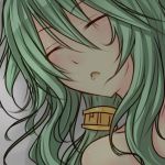  1girl character_request closed_eyes green_hair long_hair shintani_tsushiya solo yuu-gi-ou 