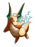  dragonite electricity flying horn no_humans nura_(oaaaaaa) pokemon simple_background white_background 