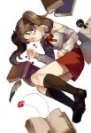  1girl book brown_hair child fate/zero fate_(series) gem jewelry minimi_lain necklace sleeping solo tohsaka_rin toosaka_rin twintails young 