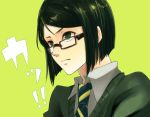  1boy bespectacled fate/zero fate_(series) fu_yukari glasses green_eyes green_hair necktie solo waver_velvet 