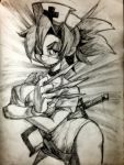  jirou-san skullgirls tagme traditional_media valentine_(skullgirls) 